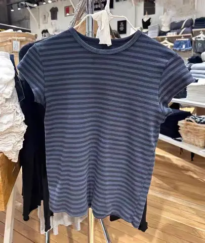 Женская голубая хлопковая футболка  Y2K