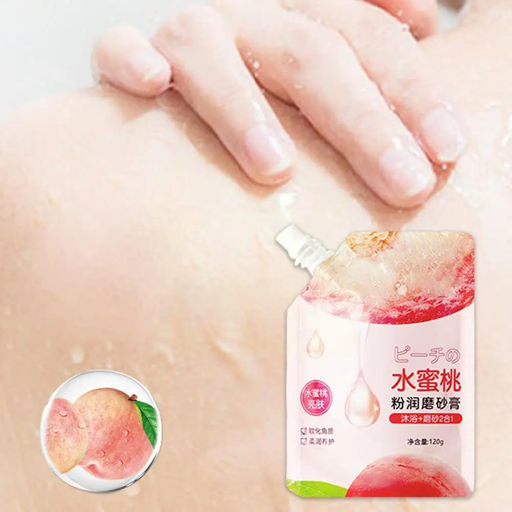 

Peach Body Scrub 120g Body Face Deep Cleaning Whitening Moisturizing Honey Pores Body Scrub Cream Brightening Exfoliating R C0Z4