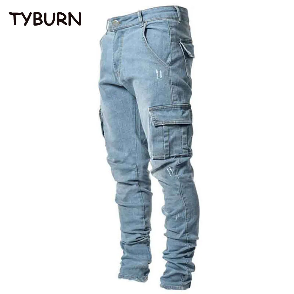

TYBURN новые четырехсезонные повседневные мужские джинсы с боковыми карманами