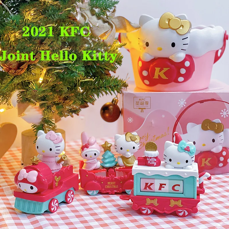 

Kawaii 2021 KFC шарнирные аксессуары Sanrio мультфильм Kitty My Melody Cinnamonroll корзина для хранения Милая красота спальня настольное хранилище