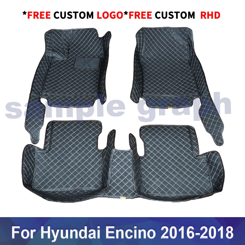 

Custom Car floor mats for HYUNDAI Encino 2016-2018 Customauto foot Pads automobile carpet cover Car accessories