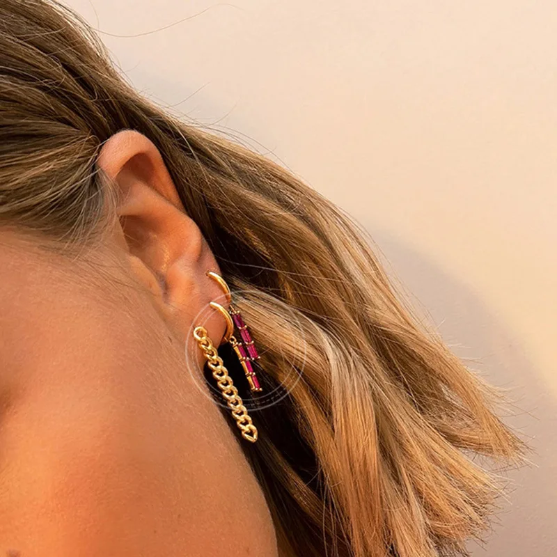 Корейские серьги из стерлингового серебра 925 пробы блестящие радужные женские