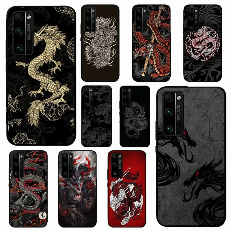 

Fashion Chinese Vintage Dragon Phone Case for Huawei Honor 10 i 8X C 5A 20 9 10 30 lite pro Voew 10 20 V30