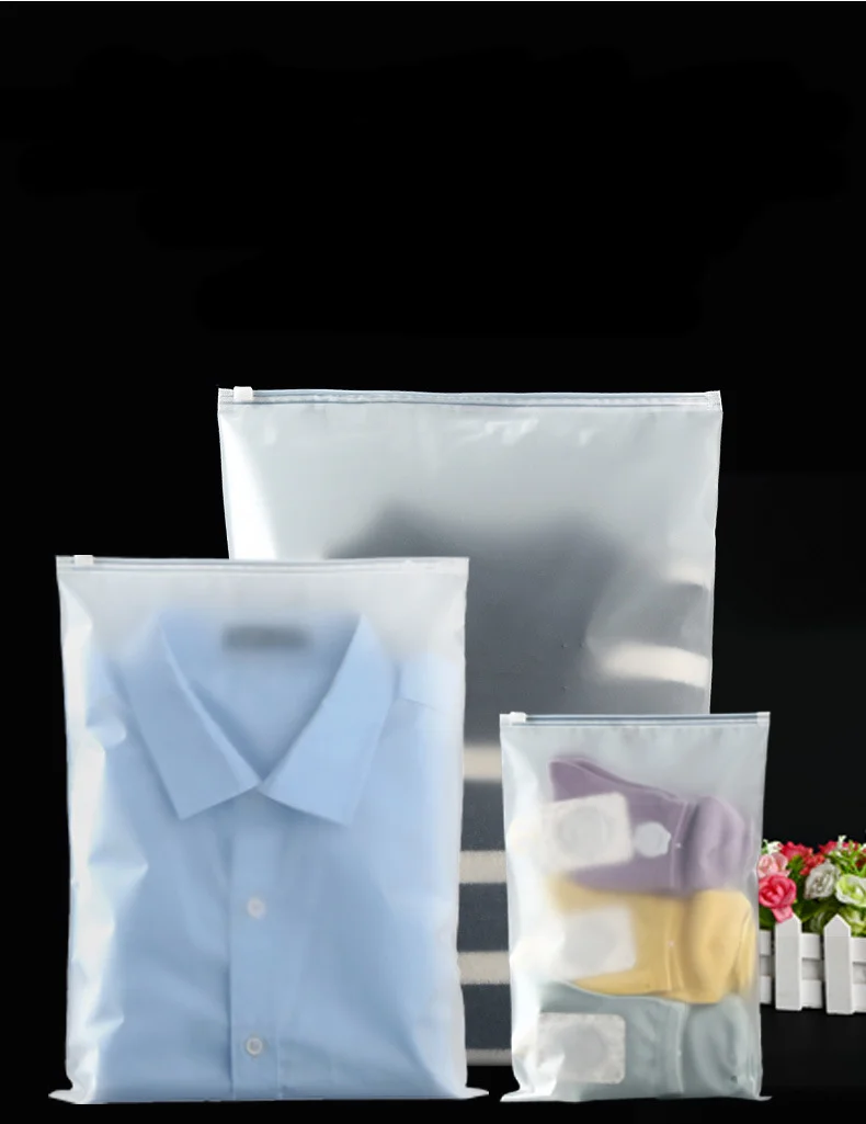 50 szt. Niestandardowe przechowywanie matowych torebek na zamek błyskawiczny Odzież domowa Koszule Biznesowe torby do pakowania produktów dla