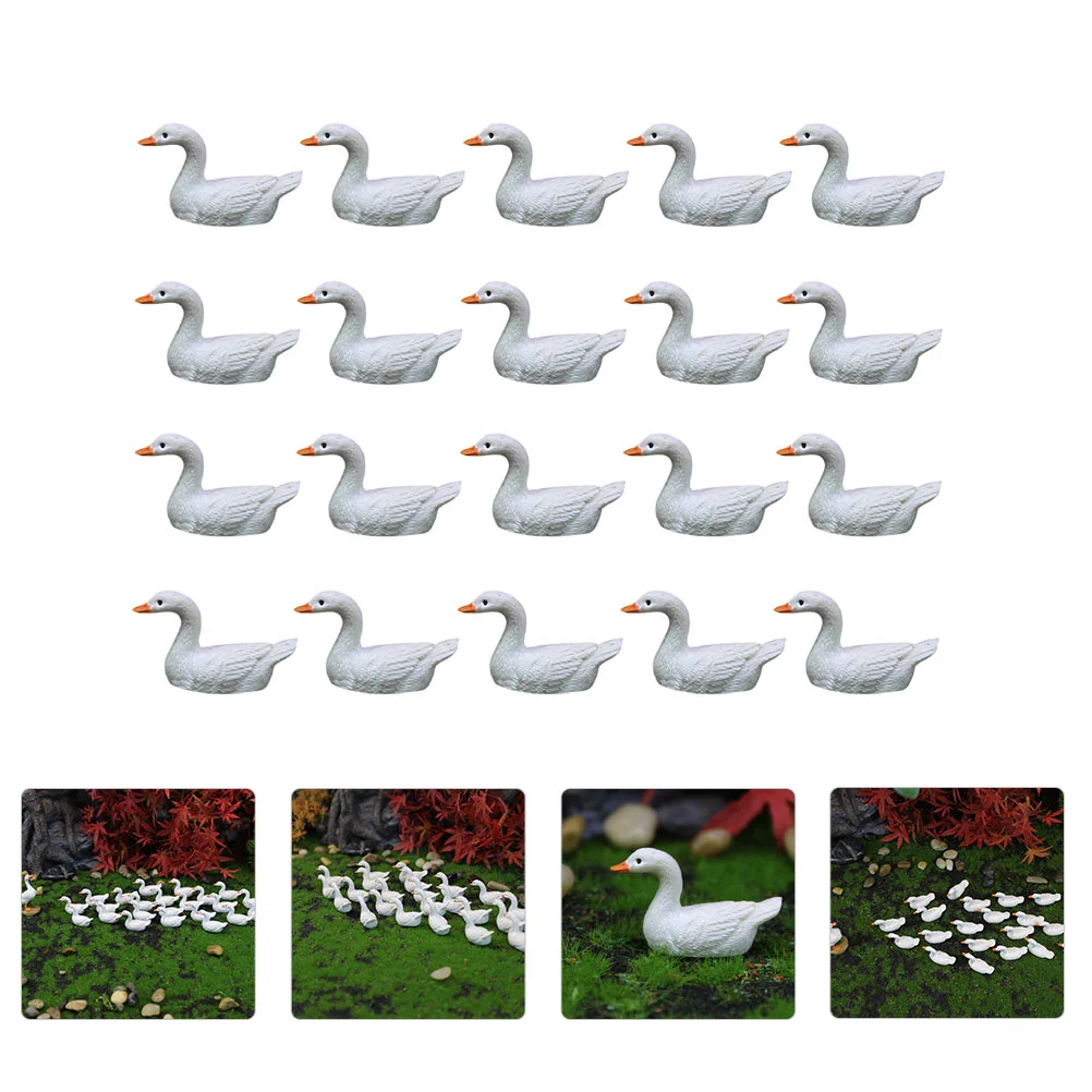 

26Pcs Mini Resin Duck Ornaments Micro Dairy Duck Landscaping Ornaments