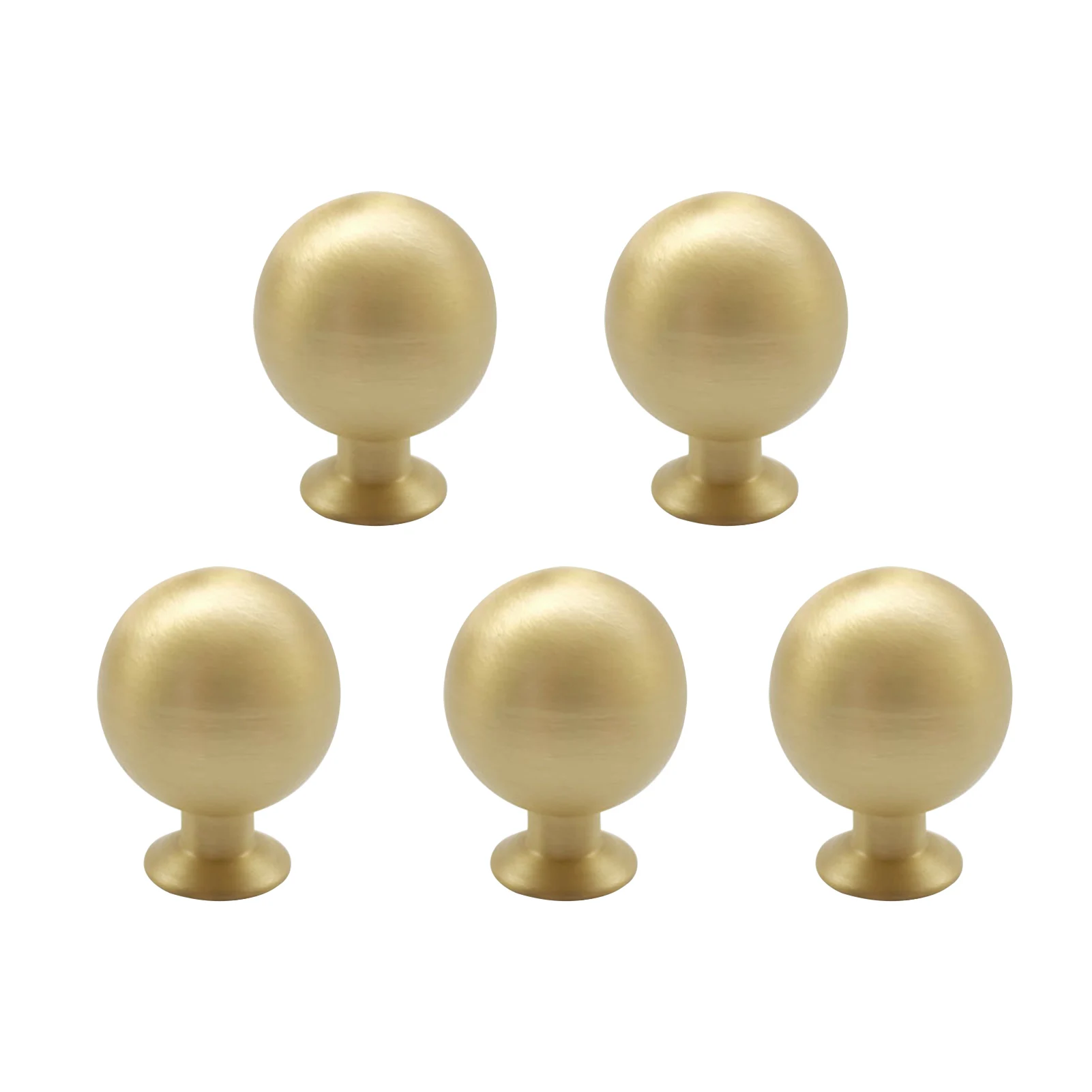 

5pcs/pack Sideboard Furniture Vintage Drawer Pulls Simple Cabinet Knob Office Ball Hardware Accessories Decorative Solid Brass