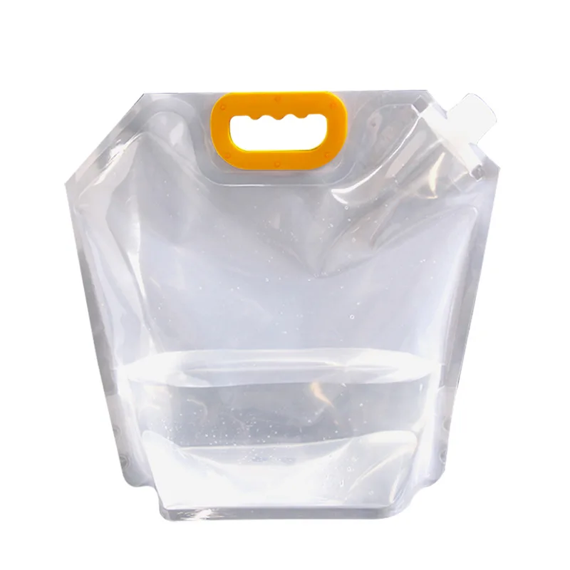 Прозрачные большие пакеты StoBag для упаковки жидкостей пластиковая ручка питья