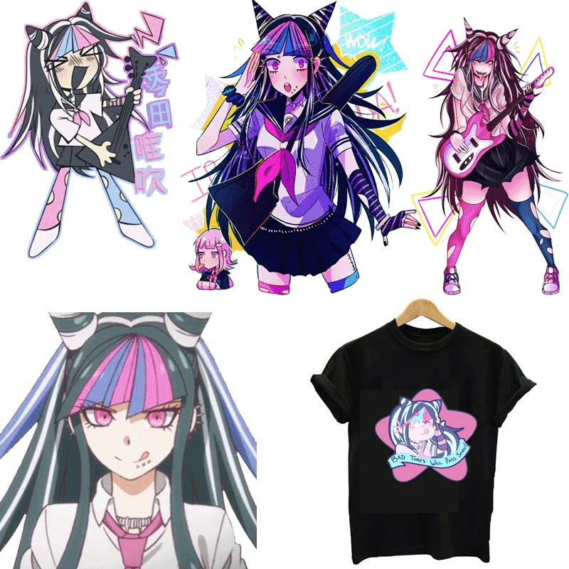 Термоклейкие патчи Danganronpa Ibuki Mioda, термоклейкие патчи для одежды, Стикеры для хиппи для женщин