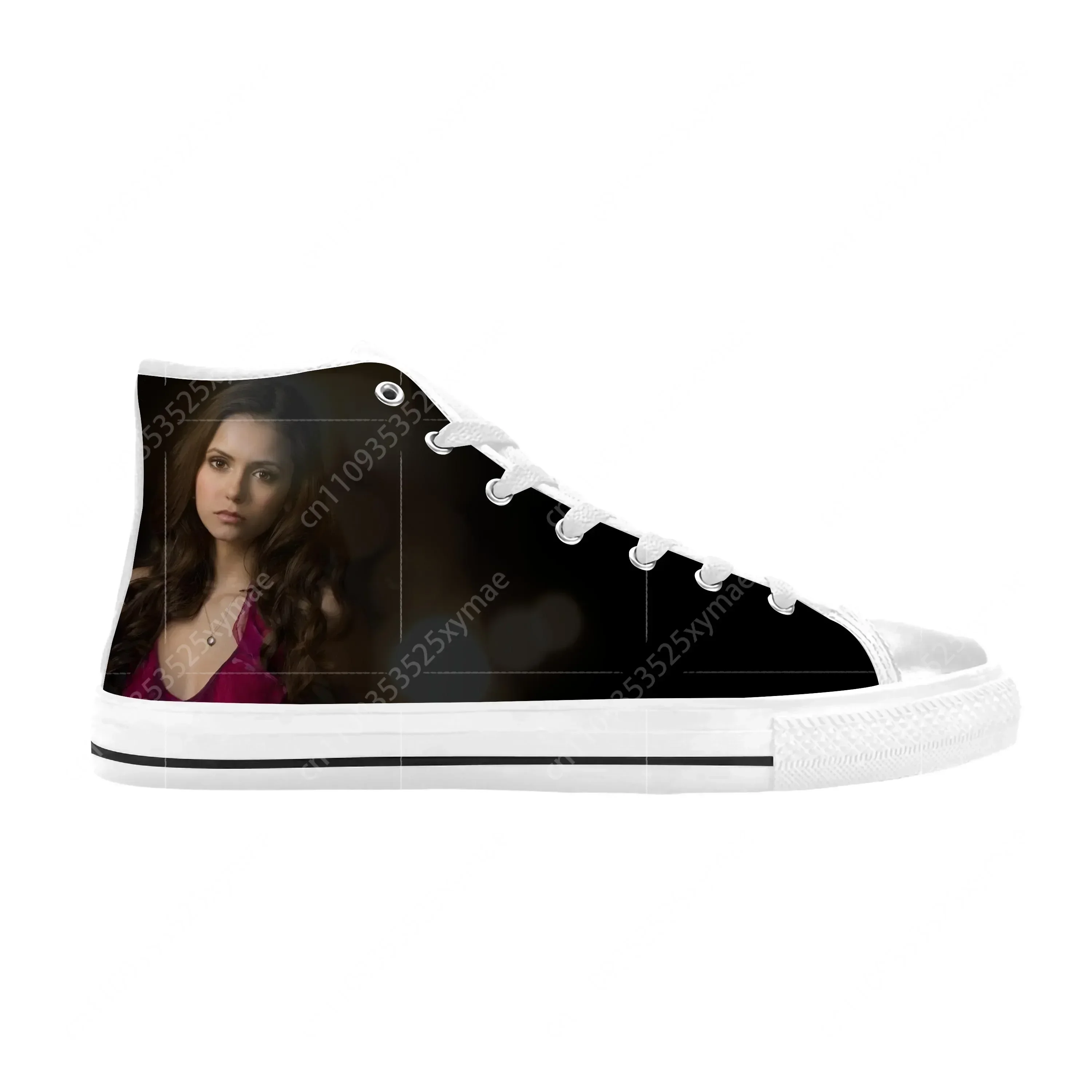 Фото Модные повседневные тканевые кроссовки The Vampire Diaries Elena Gilbert, удобные дышащие кроссовки с 3D-принтом для мужчин и женщин №2
