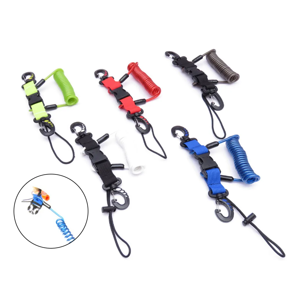 

Scuba Diving Snappy Coil Springs Camera Lanyard Wrist Strap For Dive Flashlights Waterproof Camera Case Anti-lost Rope Accessory