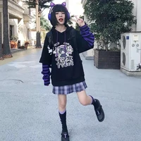 japanese streetwear cartoon long sleeve tees anime hoodie women clothing hip hop harajuku kawaii loose vintage hooded sweatshirt