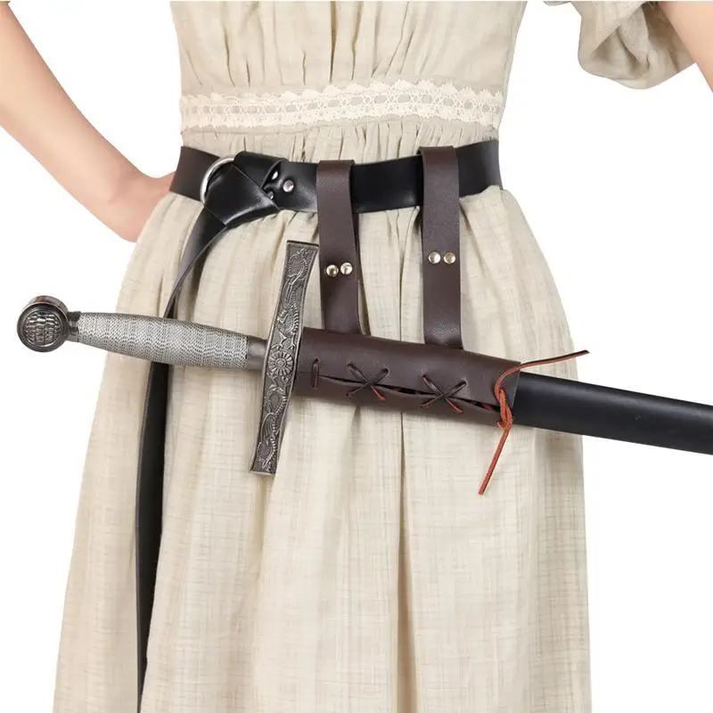 

Medieval Leather Swords Frog Medieval Renaissance Leather Rapier Frog Rapier Holster LARP Renaissance Costume Accessory