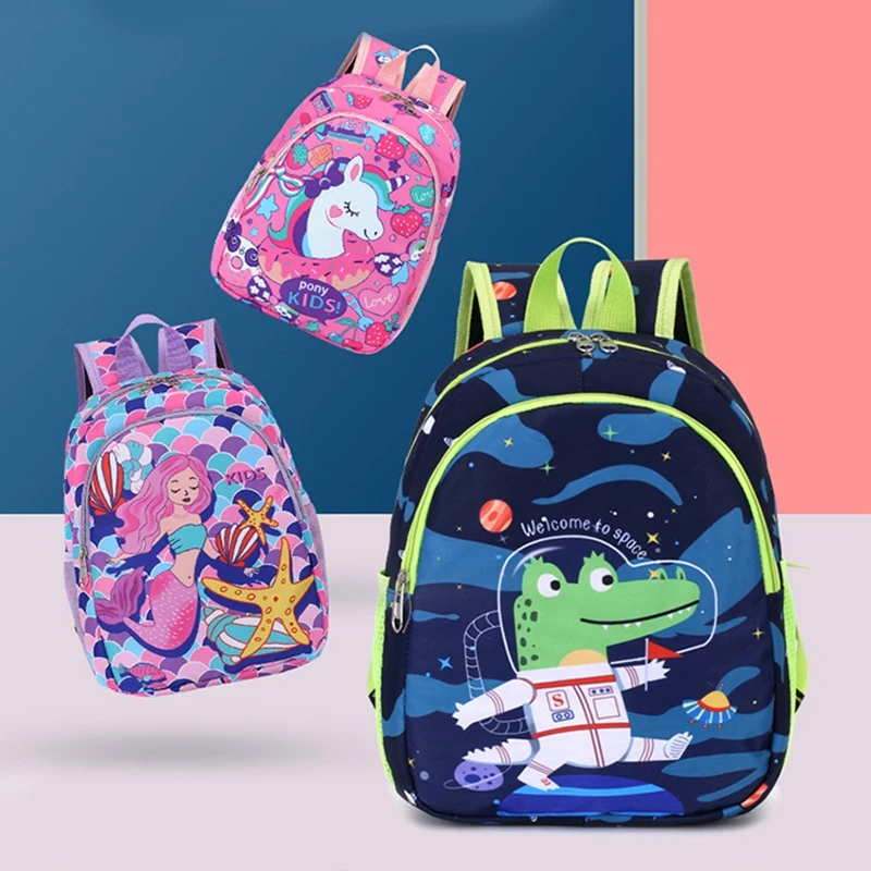 

Cartoon Kids SchoolBags Trendy Canvas Dinosaurs Animal Unicorn Backpack Kindergarten Primary School Bookbag Student Backpack