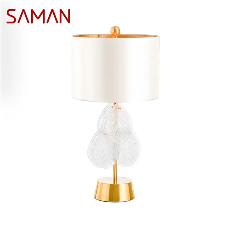 

SAMAN Contemporary Simple Table Lamp Design Dimmer E27 Luxury Desk Light Home LED Decorative For Foyer Living Room Bedroom