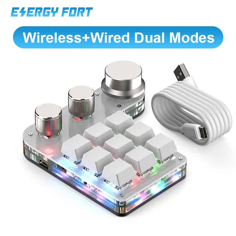 

Клавиатура Механическая с кнопкой регулировки громкости, 9 клавиш