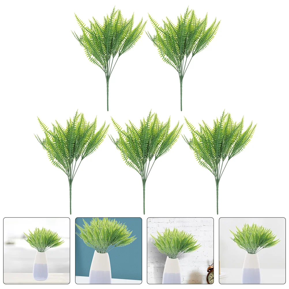 

5Pcs Wall Party Artificial Home Home Wedding Decoration Fake Green Ferns Artificial for Home Wall