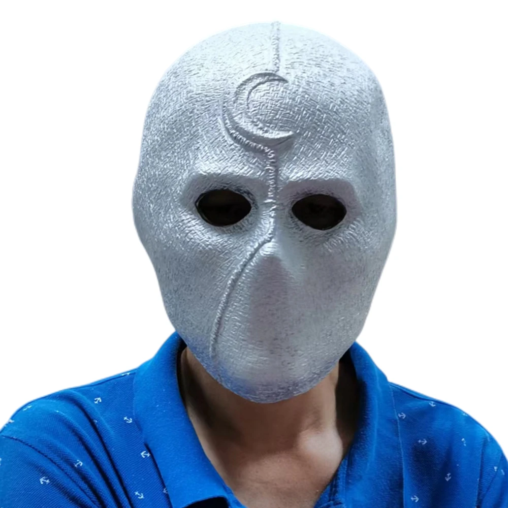 Супер герой Луна рыцарь Косплей Костюм латексные маски шлем аксессуары для