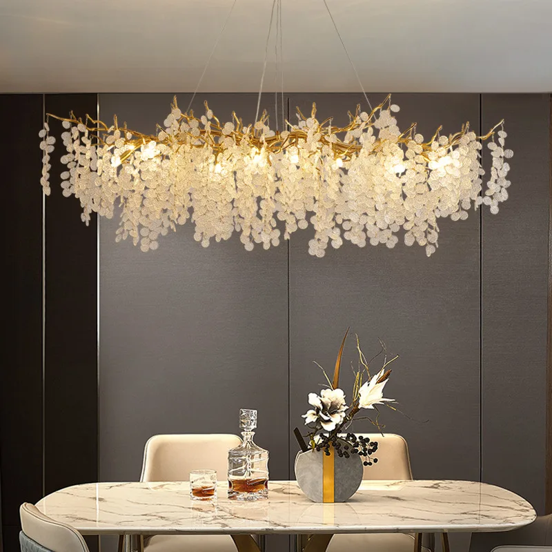 

Nordic Luxury Chandeliers LED Living Room Pendant Light Bedroom Lighting Villa Ceiling Lamp Dining Room Crystal Chandelier