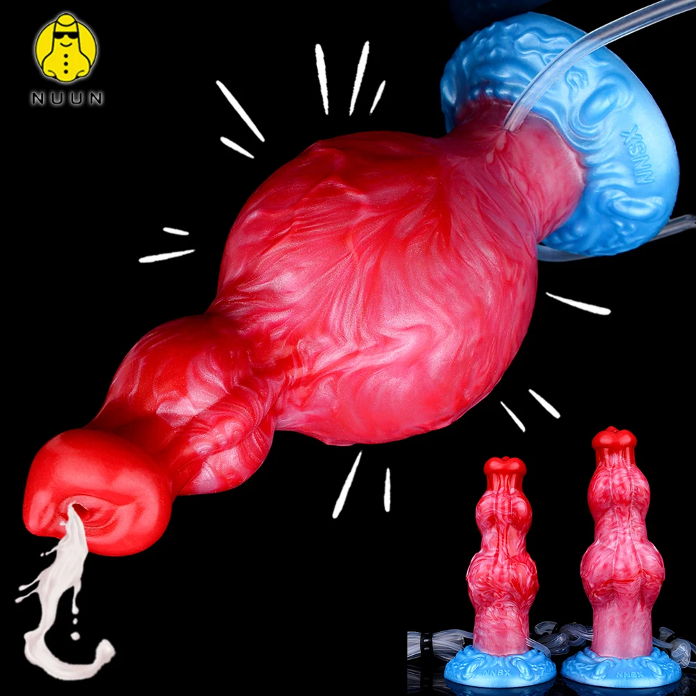 NUUN Squirting надувной фаллоимитатор огромный два узла анальная пробка монстр пенис с