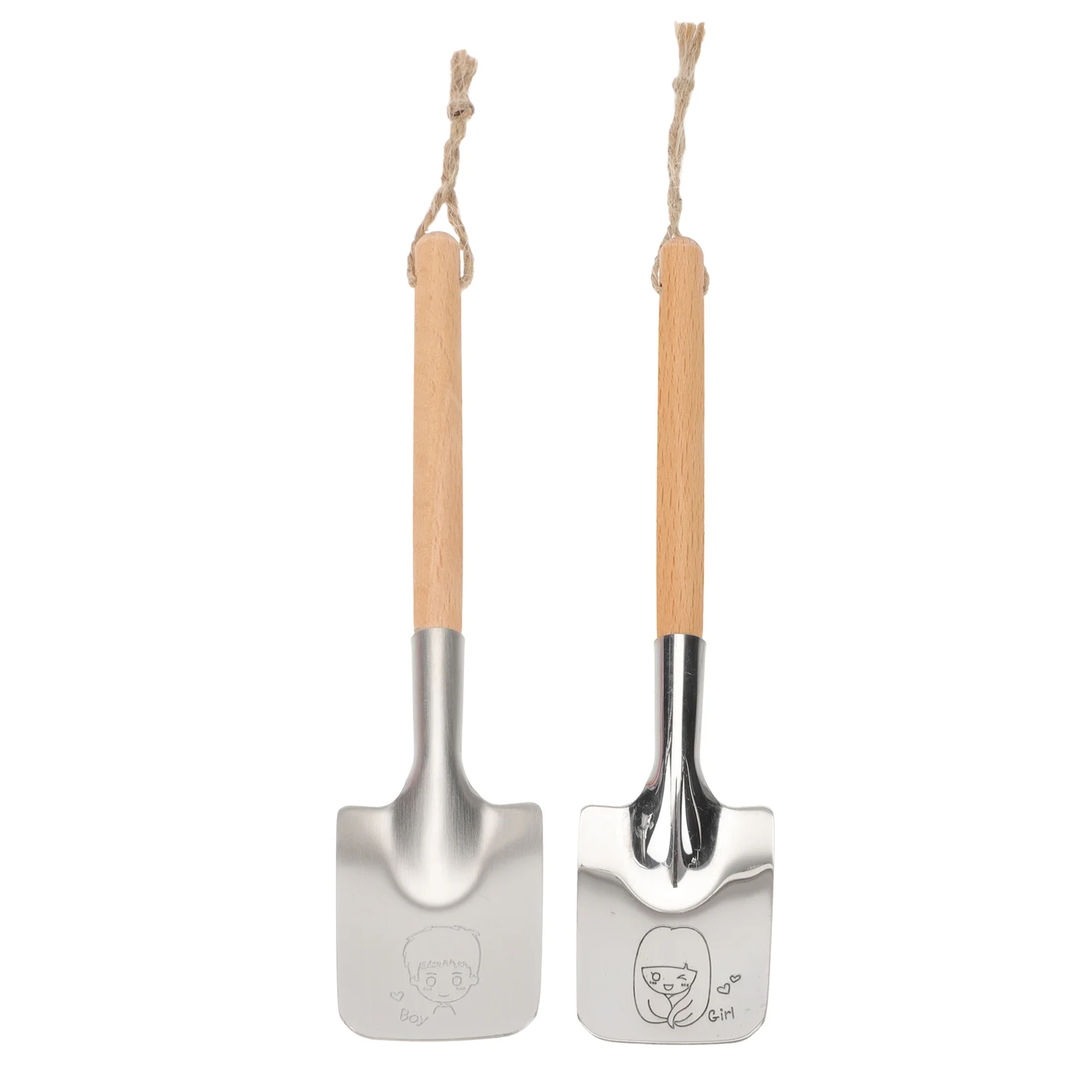 

2pcs Stainless Steel Spoon Fruit Serving Spoon Ice Cream Spoon Creative Spoon