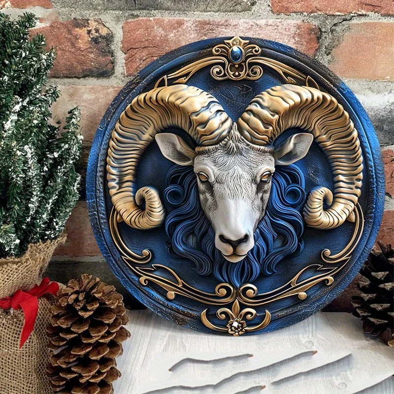 Алюминиевый Настенный декор со знаками Зодиака ОЗУ круглый металлический знак