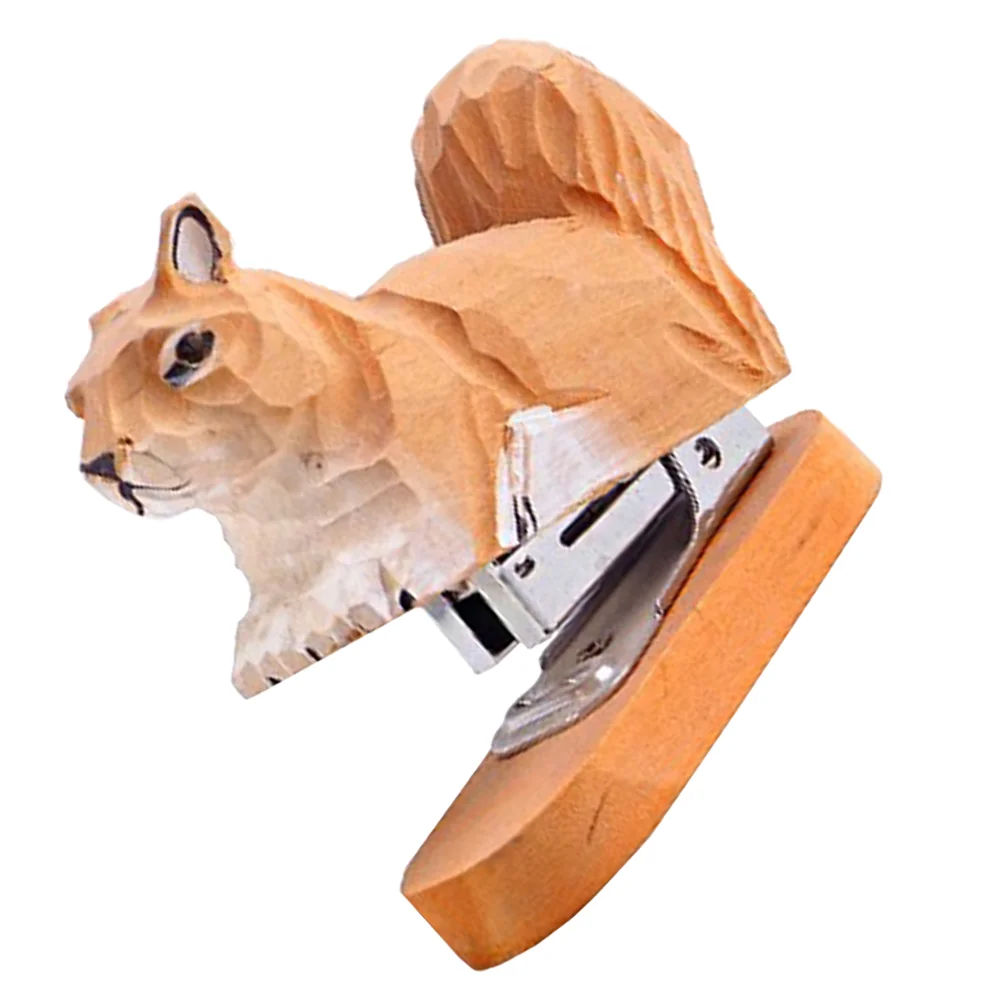 

Animal Stapler Kids Stationary Home School Desk Printing Student Gift Stainless Steel Squirrel Child