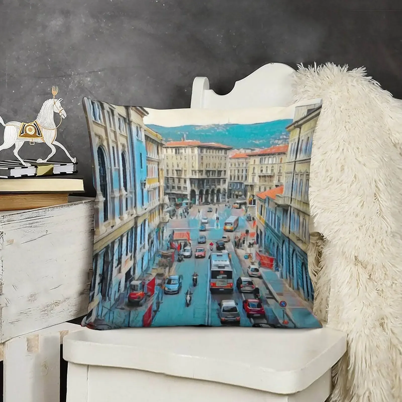 Подушка Street of Trieste наволочка рождественская подушка комплект чехлов