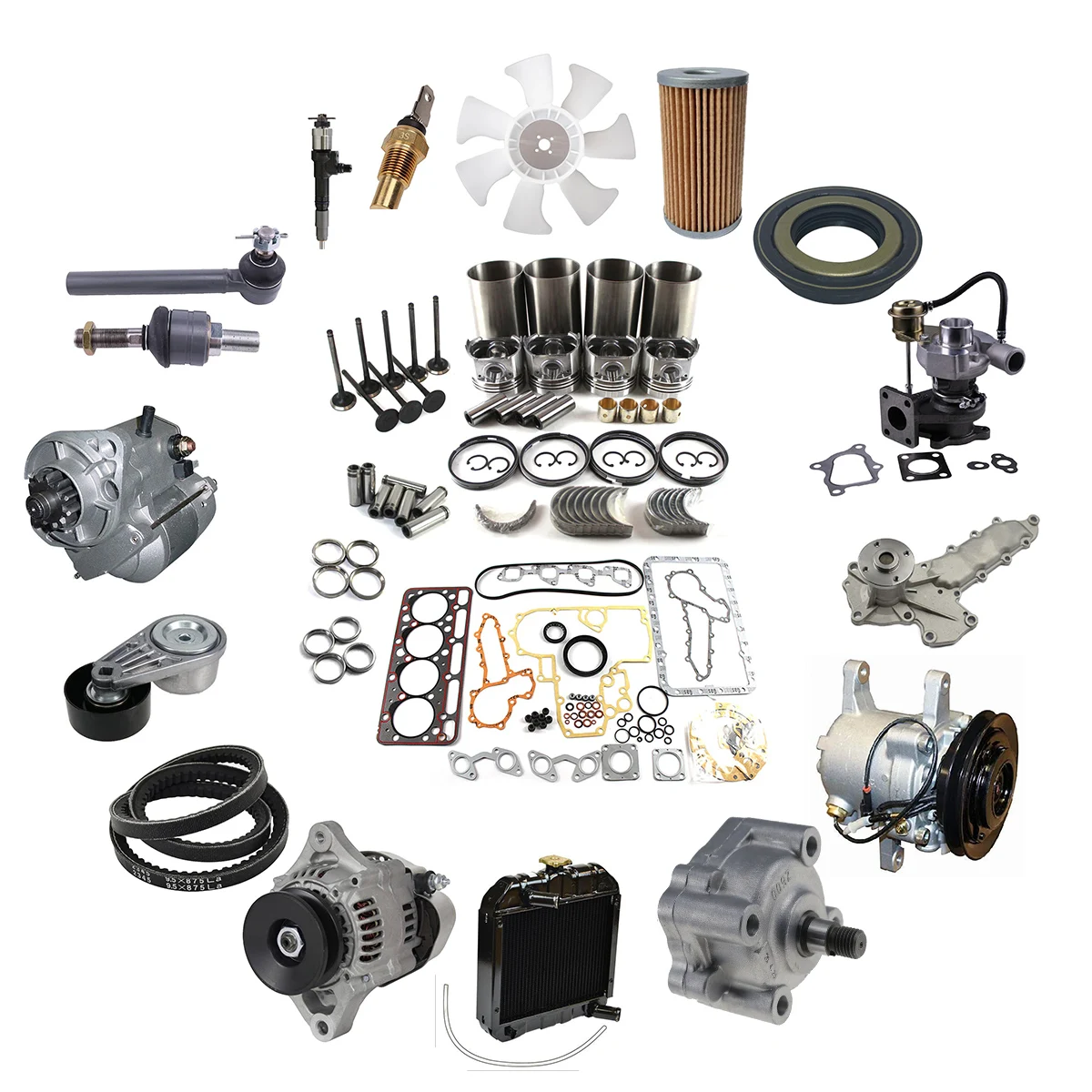 Послепродажный водяной насос 15534-73030 для двигателя Kubota D750 D850 D950 V1100 V1200