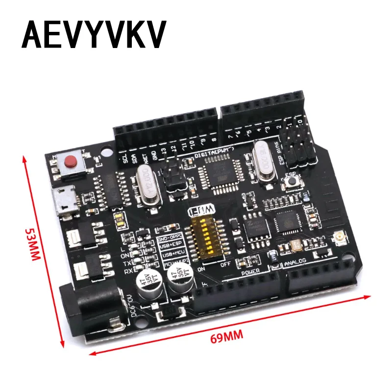 Mega2560 + Wi-Fi R3 ATmega2560 ESP8266 32 Мб памяти Φ CH340 совместимая с Arduino Mega NodeMCU для WeMos MEGA 2560