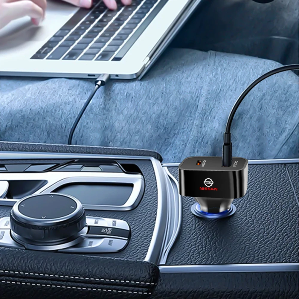 QC3.0 USB-адаптер Автомобильное зарядное устройство для телефона Двухпортовое