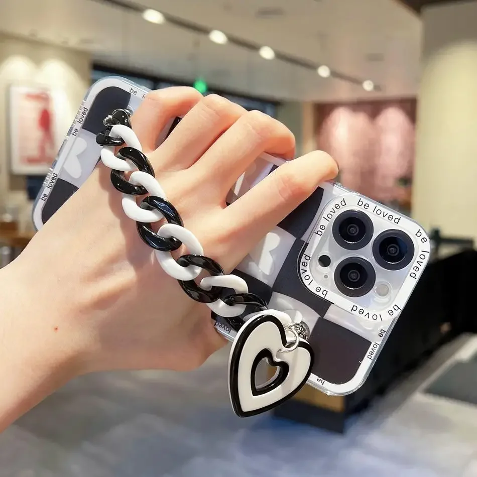 Love Heart Cover Chain ЧЕХОЛ ДЛЯ VIVO V29E V27E V25E V21E V25 V27 Pro V21 V23 V20 SE Y20 Y11 Y36 Y12 Y20i Y20S Y11S Y12S Y02 Y03