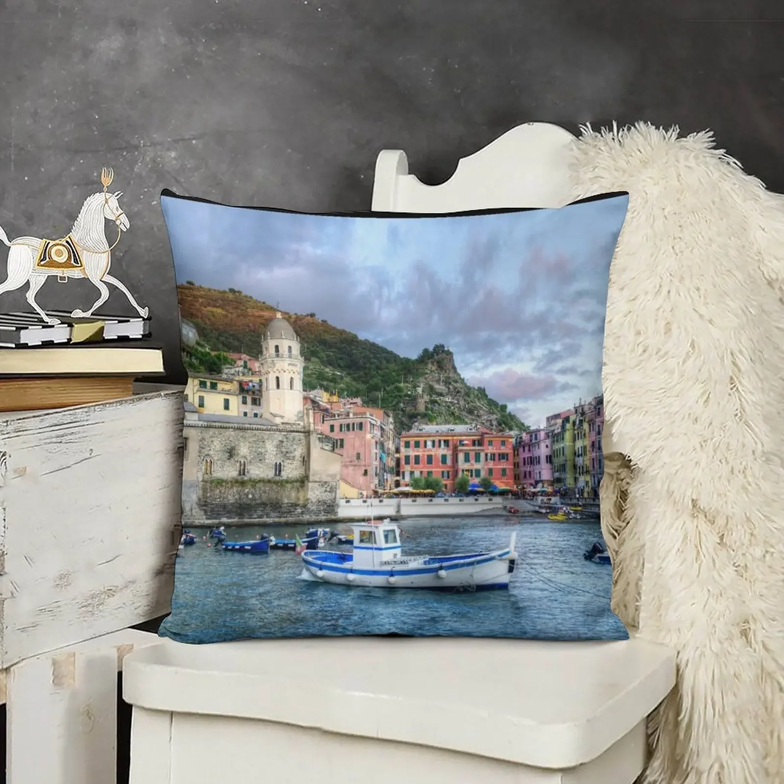 Vernazza Cinque Terre - средняя декоративная подушка декоративные подушки для роскошного