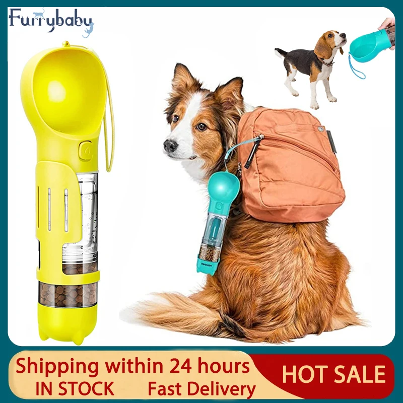 

Многофункциональная бутылка для воды для домашних животных, портативная герметичная поилка для путешествий и щенков, уличный дозатор воды ...