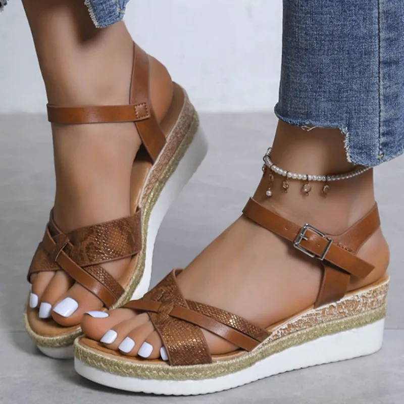 

Women Sandals Peep Toe Platform Sandals With Heels Summer Shoes Women Lightweight Wedges Shoes Mujer Sandals For Women Chaussure