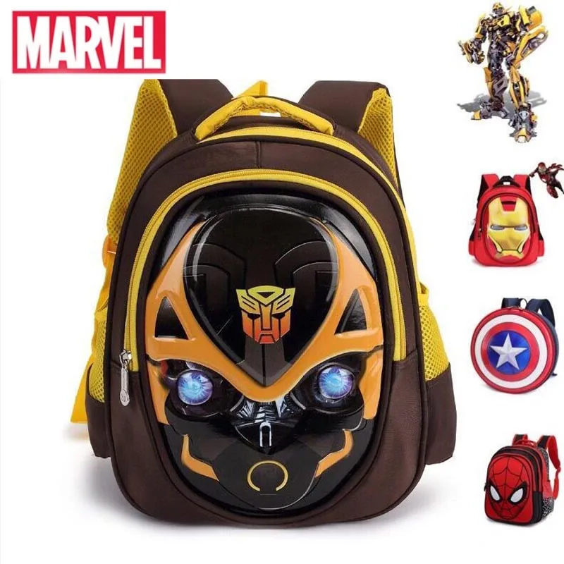 Школьный портфель с героями Марвел, Детский рюкзак с рисунком Человека-паука, Капитана Америка, для девочек-подростков, подарок для мальчик...