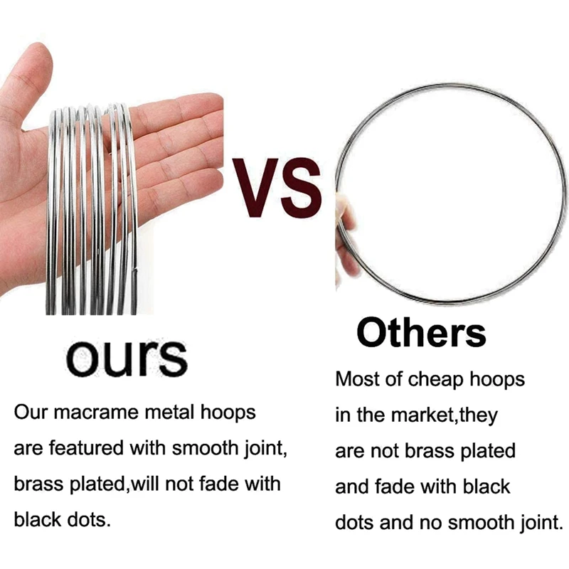 

50 Pack 4 Inch Silver Dream Catcher Metal Rings Floral Hoops Wreath Macrame Creations Ring For Crafts DIY