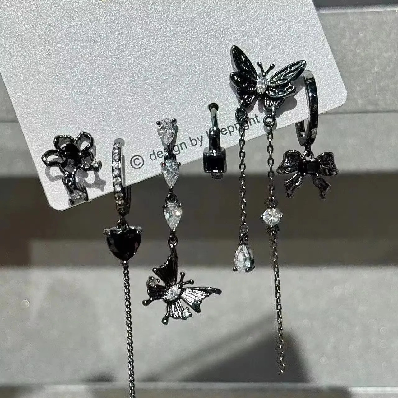 6 шт./комплект женские серьги-подвески в готическом стиле