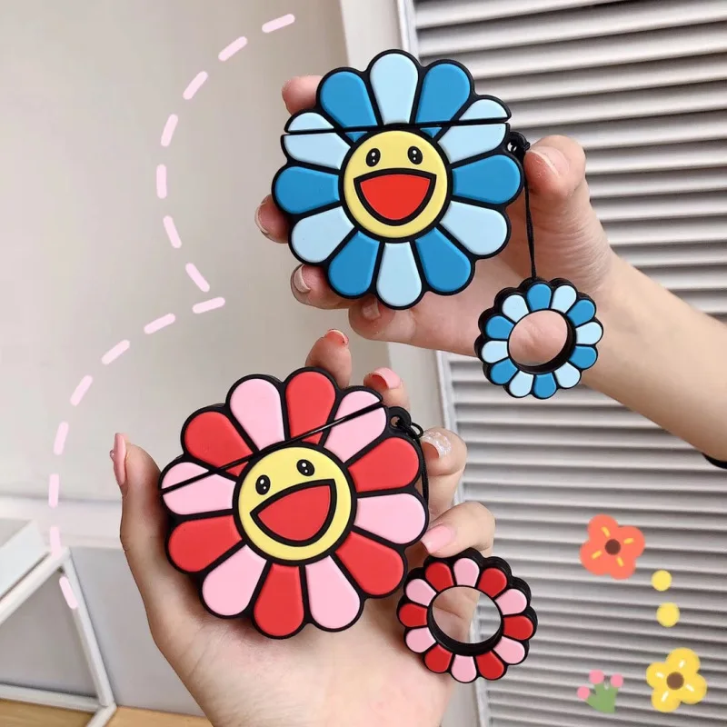 

Apply AirPods generation 1/2/3 / pro apple bluetooth headsets sets of silicone shell cases sunflower cartoon