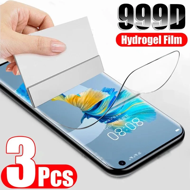 Гидрогелевая пленка для Huawei Mate 40 P40 Pro Plus 30 30E 50 RS, защитная пленка для экрана телефона Huawei P60 Art P50 P30 Pro P40E, 3 шт.