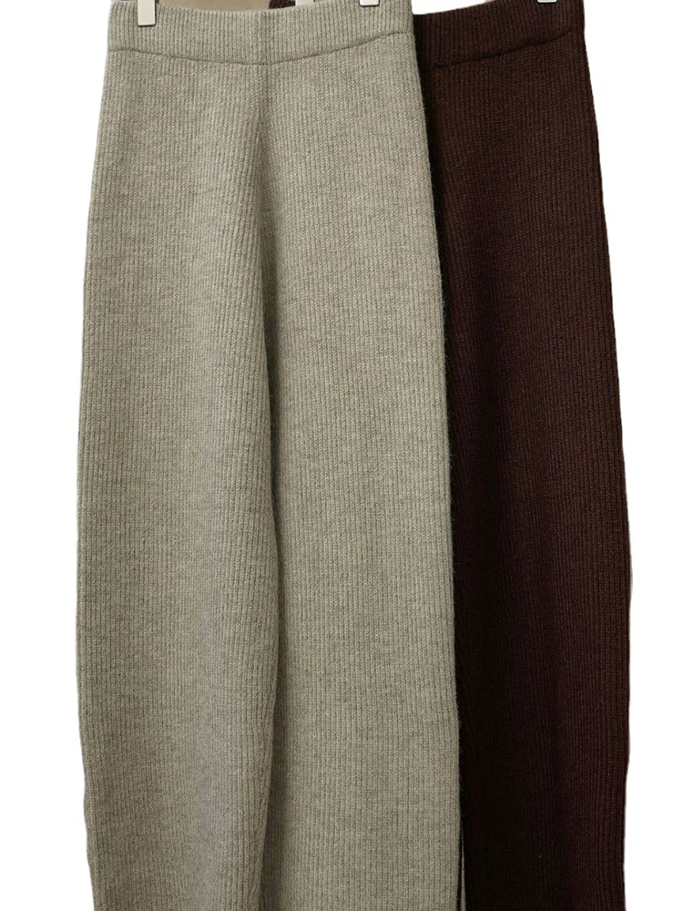 BZVW прямые вязаные брюки для женщин свободные повседневные женская плотная