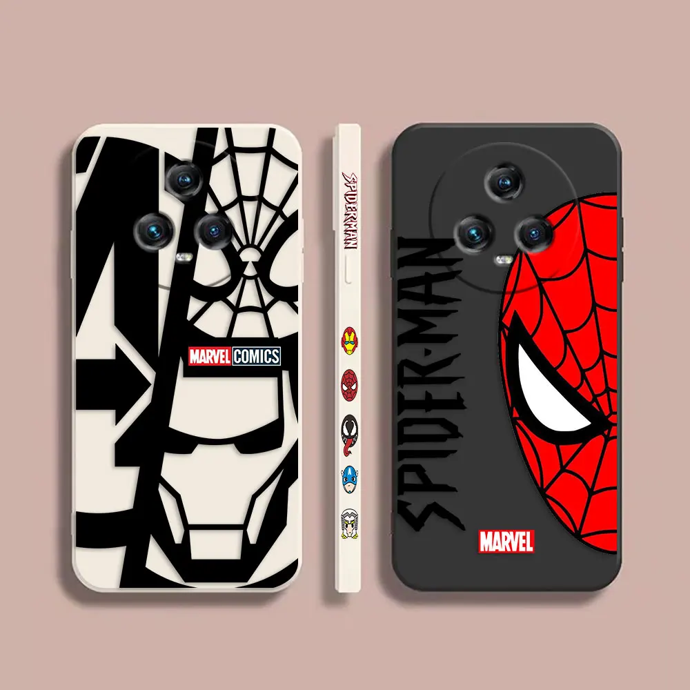 

Case For Honor MAGIC 3 4 5 Note V20 V30 V40 X30 X40 PLAT 5 5T PRO MAX 5G Simple Liquid Silicone Case The Avengers SPIDERMAN