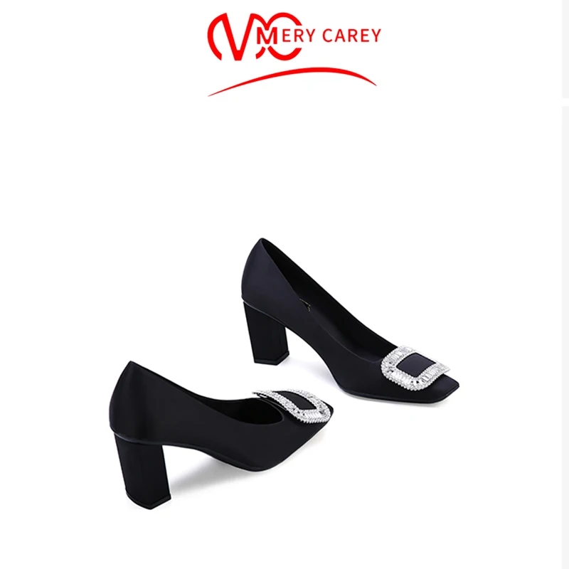 Женские туфли на квадратном каблуке черные элегантные туфли-тренды 2024