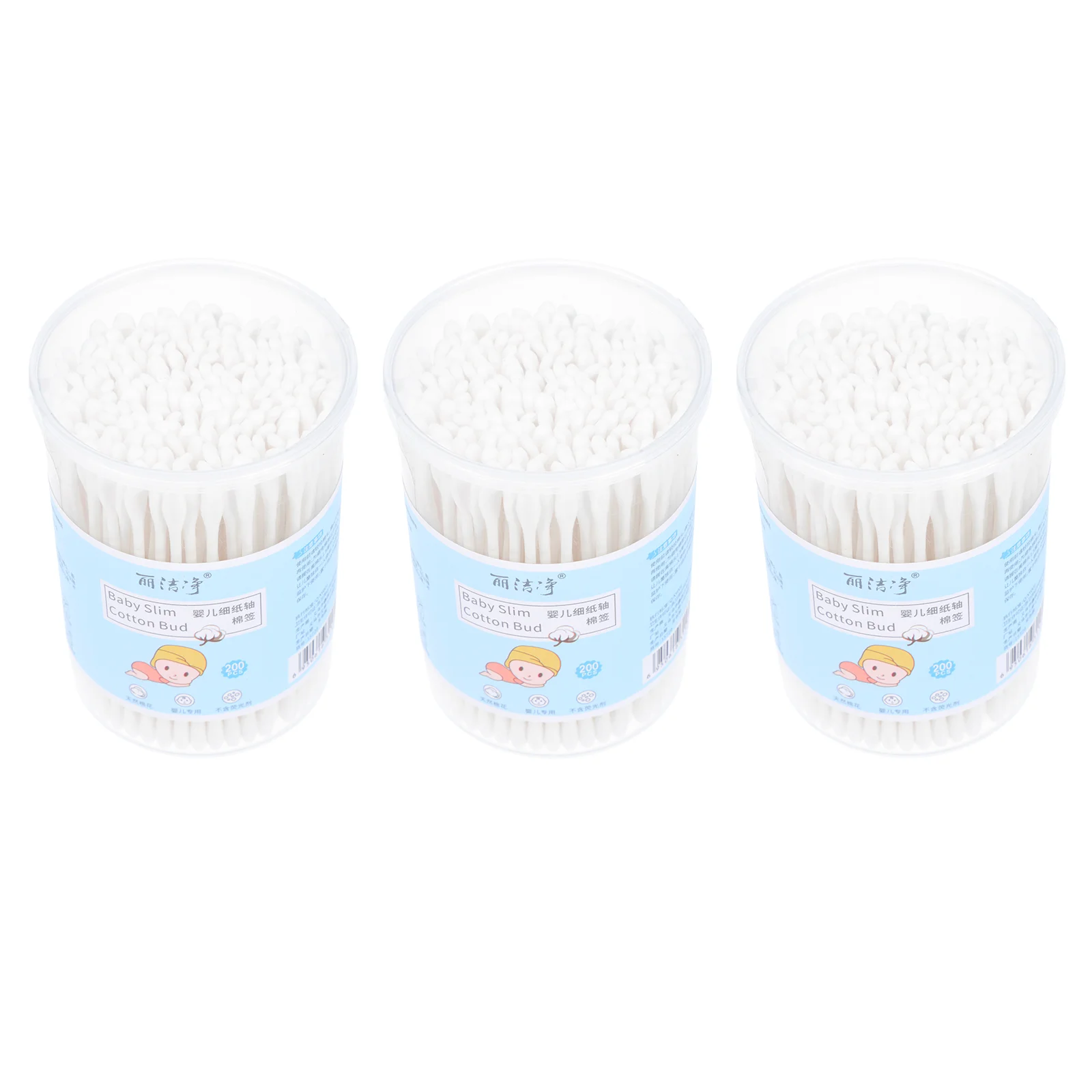 

3 Boxes Multifunctional Baby Use Swabs Ear Pick Cotton Swabs Double-headed Cotton Swabs for Makeup
