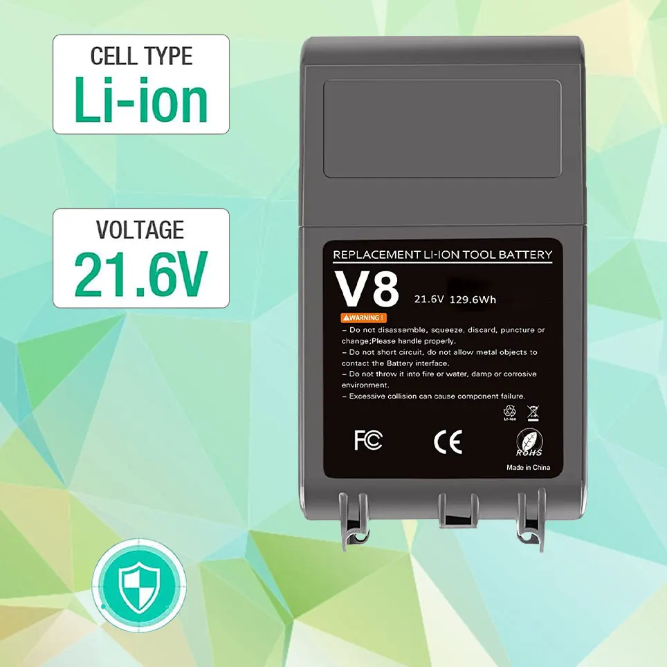 

2022 V8 Lithium Battery Replacement for Dyson 21.6V Battery Absolute V8 V8 Handheld Vacuum Battery