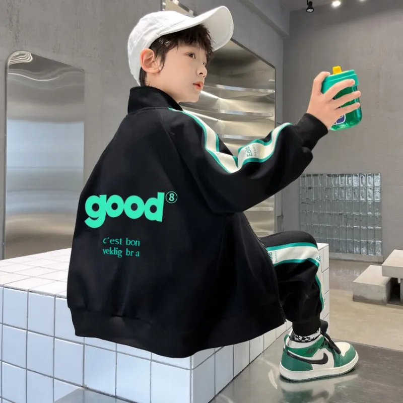 

2 шт./комплект, детский хлопковый спортивный костюм, кофта и штаны