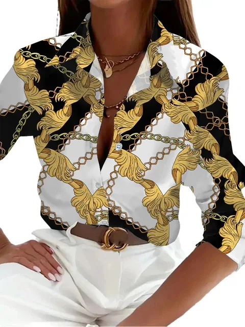 Новинка Весенняя рубашка с длинным рукавом женский кардиган этнической цепочкой