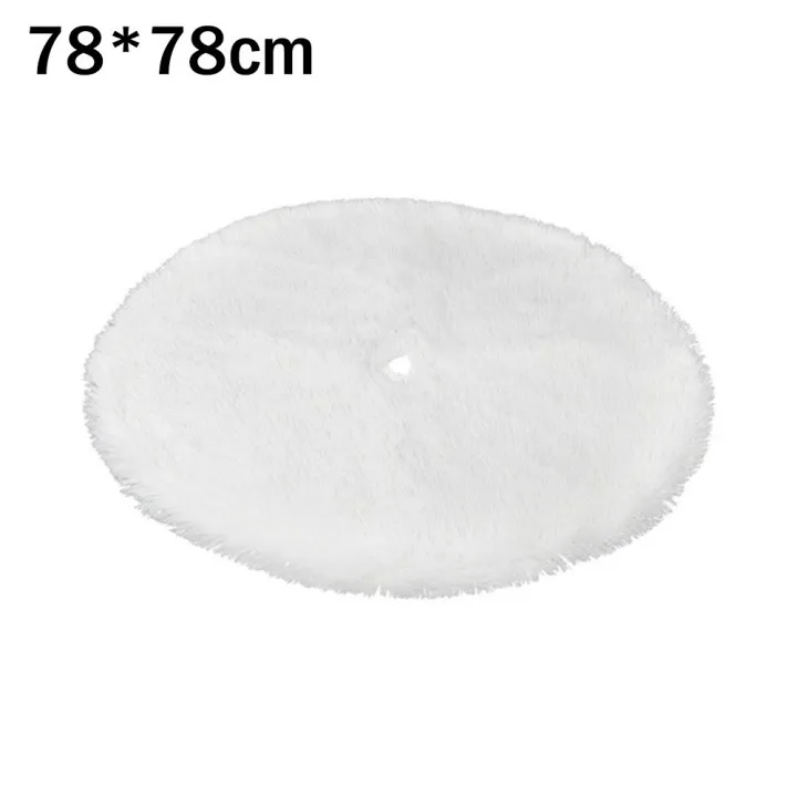 

Christmas Tree Skirt Floor Mat Cover White Long Plush Carpet Xmas Tree Skirt Decor New Year Navidad Noel Natal Home Decor 2023