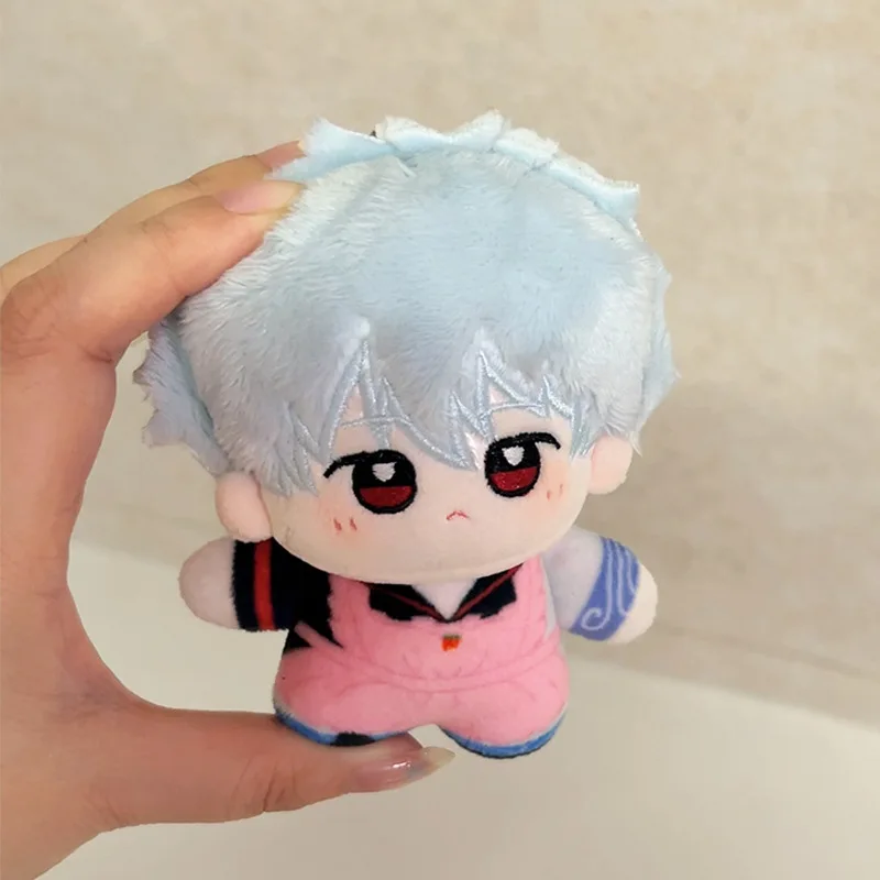 Фото 10 см GINTAMA Okita Sougo плюшевая игрушка-подвеска аниме мультфильм Kagura плюшевая кукла Katsura Kotarou брелок для ключей сумка кулон детский подарок №3