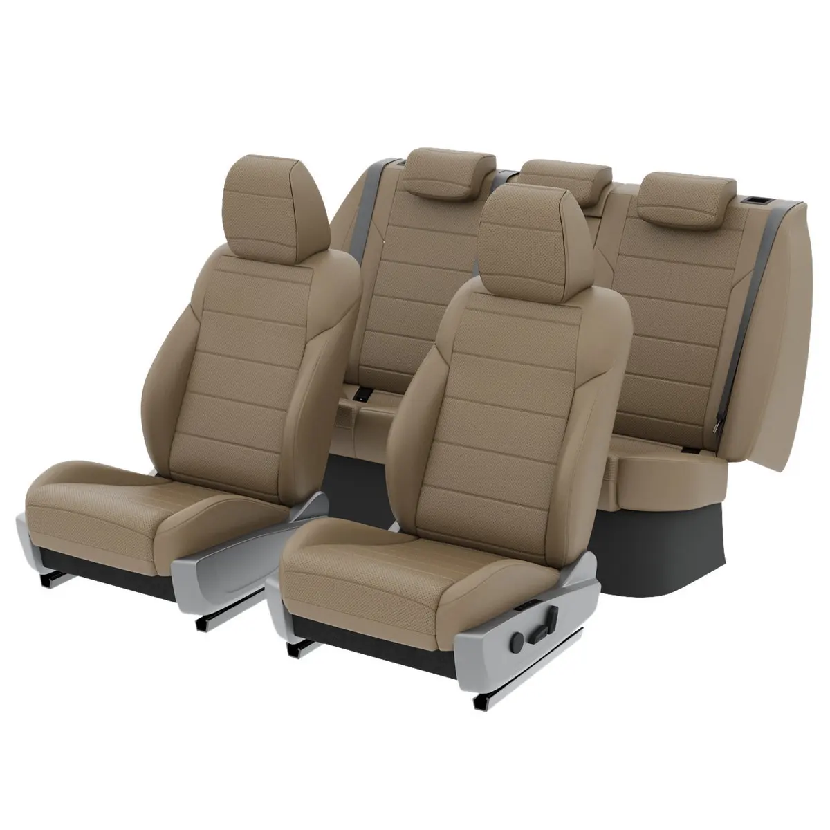 Чехлы на сиденья Chery Tiggo 7 2020-2024 Темно-Бежевый