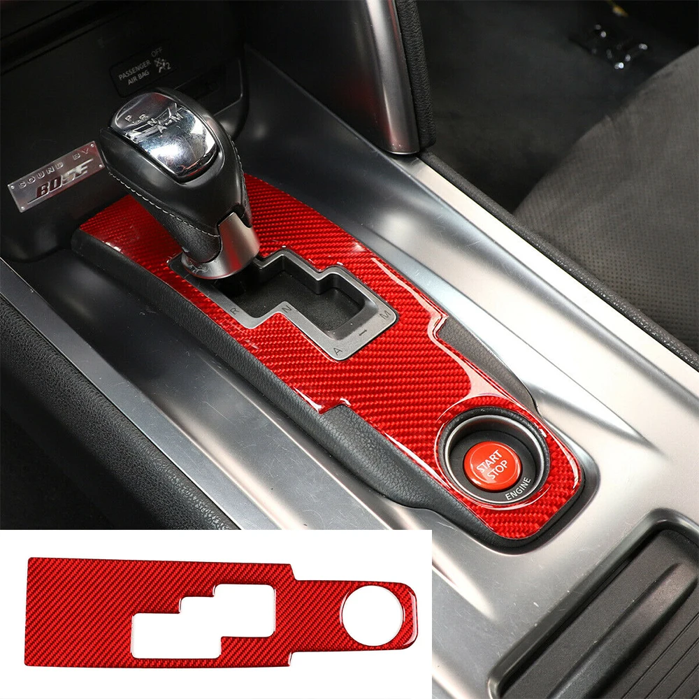 

Soft Real Carbon Fiber Central Gear Shift Cover Decoration Trim for Nissan GTR R35 2008-2016 Interior Car Accessories